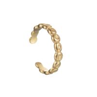 Pendiente de acero de titanio, Partículas de acero, chapado en oro de 14 K, Joyería & para mujer, dorado, 18*4mm, 2PCs/Grupo, Vendido por Grupo