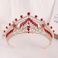 Bridal Tiaras Zinc Alloy with Plastic Pearl fashion jewelry & for woman & with rhinestone nickel lead & cadmium free Inner Approx 140mm Sold By PC