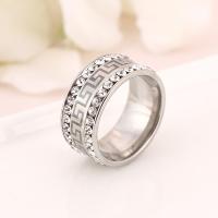 Rhinestone-Edelstahl -Finger-Ring, 304 Edelstahl, Kreisring, Galvanische Beschichtung, Modeschmuck & unisex & mit Strass, keine, Inner diameter:17-18mm, verkauft von PC