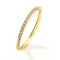 Brass Bracelet & Bangle real gold plated micro pave cubic zirconia & for woman Sold By PC