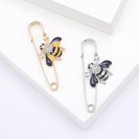 Zinc Alloy Brocher, Kilt Pin, forgyldt, mode smykker & for kvinde & emalje & med rhinestone, flere farver til valg, nikkel, bly & cadmium fri, 29x70mm, Solgt af PC