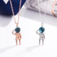 Collane d'argento sterlina, 925 sterline d'argento, with Moonstone, with 1.97inch extender chain, placcato, gioielli di moda & per la donna, nessuno, assenza di nichel,piombo&cadmio, Lunghezza Appross. 15.74 pollice, Venduto da PC