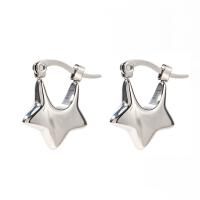 Acier inoxydable Levier Retour Earring, Acier inoxydable 304, bijoux de mode & pour femme, 18.70x15mm, Vendu par paire