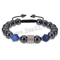 Gemstone Bracciali, Obsidian, with 304 acciaio inox, regolabile & per l'uomo, nessuno, 10mm, Lunghezza Appross. 7-11.8 pollice, Venduto da PC