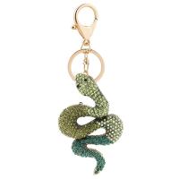 Zinc Alloy Key Lås, Snake, guldfarve belagt, Unisex & med rhinestone, flere farver til valg, nikkel, bly & cadmium fri, 49x140mm, Solgt af PC