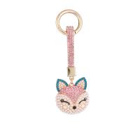 Zinc Alloy Key Lås, Fox, guldfarve belagt, for kvinde & med rhinestone, flere farver til valg, nikkel, bly & cadmium fri, 45x132mm, Solgt af PC