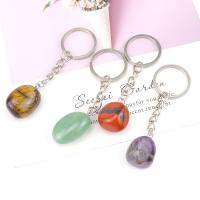 Zinc Alloy Key Clasp with Gemstone irregular plated fashion jewelry nickel lead & cadmium free Sold By PC