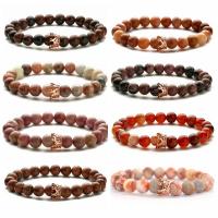 Pulseiras de pedras preciosas, misto de pedras semi-preciosas, with cobre, banhado, joias de moda & materiais diferentes para a escolha & micro pavimento em zircônia cúbica, Mais cores pare escolha, níquel, chumbo e cádmio livre, comprimento Aprox 7 inchaltura, vendido por PC