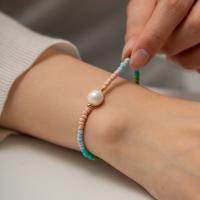 Nerezová ocel šperky Soupravy, prst prsten & náramek & náhrdelník, 304 Stainless Steel, s Seedbead & Plastové Pearl, módní šperky & pro ženy, nikl, olovo a kadmium zdarma, Prodáno By PC