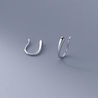 925 sterling zilver Drop Earring, geplatineerd, Koreaanse stijl & voor vrouw, 8x10mm, Verkocht door pair