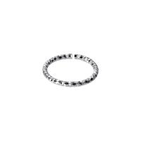 argent sterling 925 Cuff Bague, Style coréen & Coupe de fleurs & réglable & pour femme, argent, 2mm, Taille:6-8, Vendu par PC