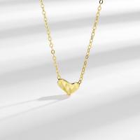 925 Sterling Silver Necklaces with 1.97inch extender chain Heart plated fashion jewelry & for woman nickel lead & cadmium free Length Approx 15.74 Inch Sold By PC