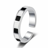 Bague en laiton, bijoux de mode & pour femme & autocollant époxyde, protéger l'environnement, sans nickel, plomb et cadmium, 4mm, Vendu par PC