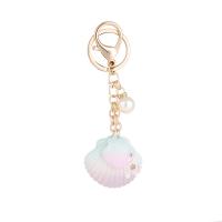 Zinc Alloy Key Lås, med Resin & Plastic Pearl, Shell, guldfarve belagt, gradient farve & for kvinde, flere farver til valg, nikkel, bly & cadmium fri, 44x128mm, Solgt af PC