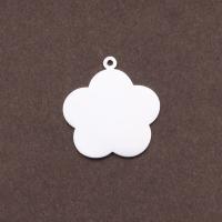 Pendentif fleur en acier inoxydable, Acier inoxydable 304, DIY, 31x27mm, Vendu par PC