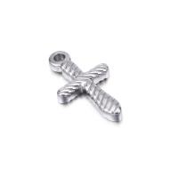 Stainless Steel Cross Pendants 304 Stainless Steel Vacuum Ion Plating DIY Sold By PC