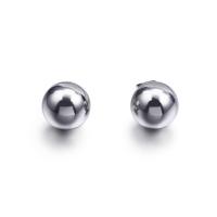 Stainless Steel Stud Earrings 304 Stainless Steel Round Vacuum Ion Plating Unisex Sold By Pair