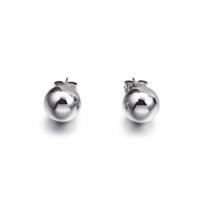 Stainless Steel Stud Earrings 304 Stainless Steel Round Vacuum Ion Plating Unisex Sold By Pair