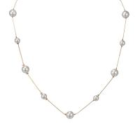 acero inoxidable 304 collar, con Perlas plásticas, con 2inch extender cadena, chapado en oro de 14 K, Joyería & para mujer, longitud aproximado 15 Inch, Vendido por UD