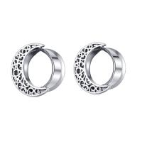 Acrílico Piercing Túnel, acero inoxidable 304, chapado en color de plata, Joyería & unisexo & diverso tamaño para la opción, plateado, Vendido por UD