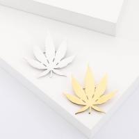 Bijuterias de broche da moda , Aço inoxidável 304, Maple Leaf, joias de moda & para mulher, Mais cores pare escolha, 53x48mm, vendido por PC