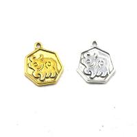 Zinc Alloy Pendants Polygon plated vintage & DIY nickel lead & cadmium free Approx Sold By Bag