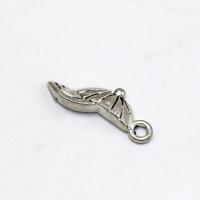 Sinc Alloy Hat Pendants, dath airgid antique plátáilte, seanré & DIY, nicil, luaidhe & caidmiam saor in aisce, 21x6.50mm, Thart 100ríomhairí pearsanta/Mála, Díolta De réir Mála