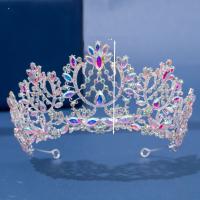 Tiaras, aleación de zinc, chapado, Joyería & para mujer & con diamantes de imitación, más colores para la opción, libre de níquel, plomo & cadmio, Vendido por UD