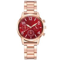 Reloj de Pulsera de Mujeres, aleación de zinc, con Vidrio & acero inoxidable 304, Esférico, chapado en color rosa dorada, Joyería & para mujer & luminoso, más colores para la opción, libre de níquel, plomo & cadmio, 36x8mm, longitud aproximado 23 cm, Vendido por UD