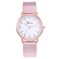 Women Wrist Watch PU Leather with Glass & 304 Stainless Steel & Zinc Alloy Round rose gold color plated fashion jewelry & Chinese movement & for woman Length Approx 23 cm Sold By PC