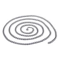 Ruostumaton teräs Nekclace Chain, 304 Stainless Steel, tee-se-itse, 4x17x2.20mm, Pituus 5 m, Myymät PC