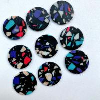 turquoise synthétique cabochon, Rond, DIY, multicolore, 16mm, 100PC/sac, Vendu par sac