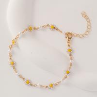 Anklet Prás, le 5cm slabhra extender, Daisy, plátáilte, jewelry faisin & do bhean, órga, nicil, luaidhe & caidmiam saor in aisce, Díolta De réir PC