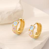 Zinc Alloy Drop Earrings with enamel fashion jewelry & for woman gold nickel lead & cadmium free Sold By Pair