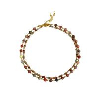 Collar de piedras preciosas joyas, Piedra natural, con metal, con 7CM extender cadena, hecho a mano, Joyería & diverso tamaño para la opción & para mujer, multicolor, longitud aproximado 38 cm, Vendido por UD