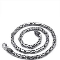 925 Sterling Silver Necklaces plated & for man silver color Sold By PC