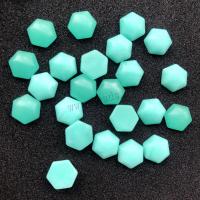 Syntetisk Turkos Cabochon, Hexagon, DIY, grön, 18mm, 100PC/Bag, Säljs av Bag