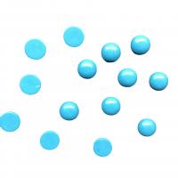 Gemstone Cabochons, Synthetische Turquoise, DIY, blauw, 8mm, 100pC's/Bag, Verkocht door Bag