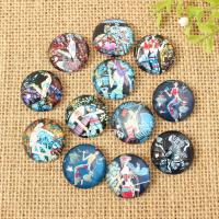 Cabochon di vetro, Cerchio, DIY & formato differente per scelta, Colore casuale, Venduto da PC