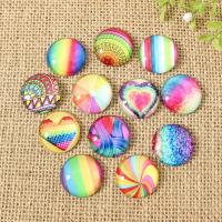 Glass Cabochons Round DIY Random Color Sold By PC