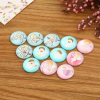 Cabochon di vetro, Cerchio, DIY & formato differente per scelta, Colore casuale, Venduto da PC