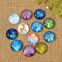 Glass Cabochons Round DIY Random Color Sold By PC