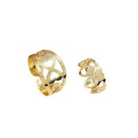 Zinklegering Ring Set, Zinc Alloy, gold plated, 2 stuks & mode sieraden & voor vrouw, gouden, 17mm, Verkocht door Stel