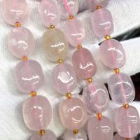 Natuurlijke Rose Quartz parels, Rozenkwarts, Nuggets, DIY, roze, 10x15mm, Per verkocht Ca 39 cm Strand