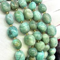 アマゾナイトビーズ, Amazonite, ナゲット, DIY, ライトブルー, 10x15mm, で販売される 約 39 センチ ストランド