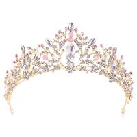 Tiaras, Cink Alloy, s Kristal, pozlaćen, modni nakit & za žene & s Rhinestone, više boja za izbor, 300x70mm, Unutarnji promjer:Približno 160mm, Prodano By PC