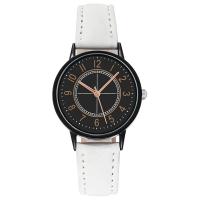 Nők Wrist Watch, PU, -val Üveg & 304 rozsdamentes acél, Kerek, Plumbum fekete színű bevonattal, divat ékszerek & kínai mozgás & a nő, több színt a választás, 34x8mm, Hossz Kb 238 mm, Által értékesített PC