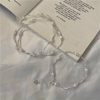 925 Sterling Silver Jewelry Set, 925 argento sterlina, with perla d'acquadolce coltivata naturalmente, placcato, stili diversi per la scelta & per la donna, argento, Venduto da PC