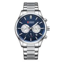 Hommes montre-bracelet, alliage de zinc, avec verre & Acier inoxydable 304, Résistant à l’eau de vie & mouvement chinoise & pour homme, plus de couleurs à choisir, protéger l'environnement, sans nickel, plomb et cadmium, 44x12mm, Longueur Environ 23 cm, Vendu par PC