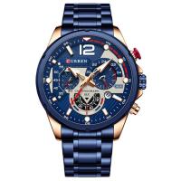 Reloj de Pulsera para Hombre, aleación de zinc, con Cristal orgánico & acero inoxidable 304, Resistente al agua de la vida & movimiento chino & luminoso, más colores para la opción, libre de níquel, plomo & cadmio, 47x14mm, longitud aproximado 23 cm, Vendido por UD